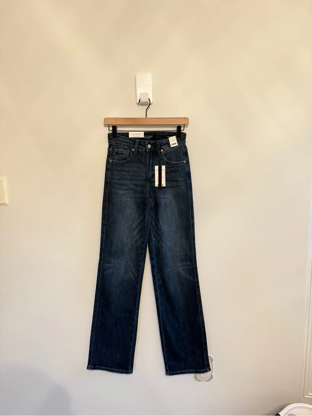 Judy Blue • Be In Control Tummy Control NWT Sz 0 Straight Dark Wash Jean - Picture 5 of 11